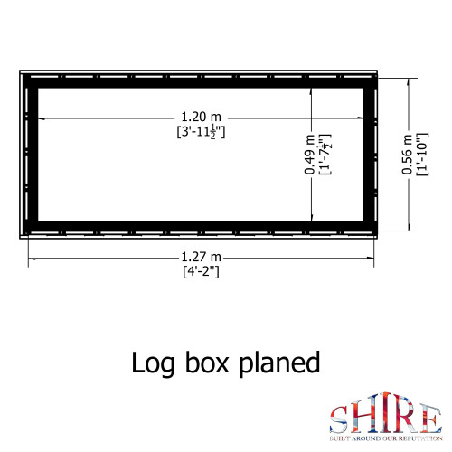 Shire Log Box Planed Timbers Pressure Treated 1270Wx560D 2