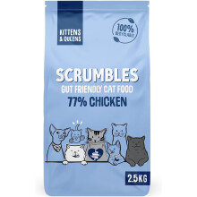 Scrumbles All Natural Dry Kitten Food with 77% Chicken, High Protein Food for Growing Kittens, 2.5Kgpackage may vary