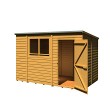 Shire Overlap Pent 10x6 Storage Shed - Outdoor Wooden Garden Shed