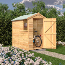 Shire Shetland Shiplap Apex 6x4 12mm interlock Clad wooden Shed - Outdoor Wooden Garden Shed