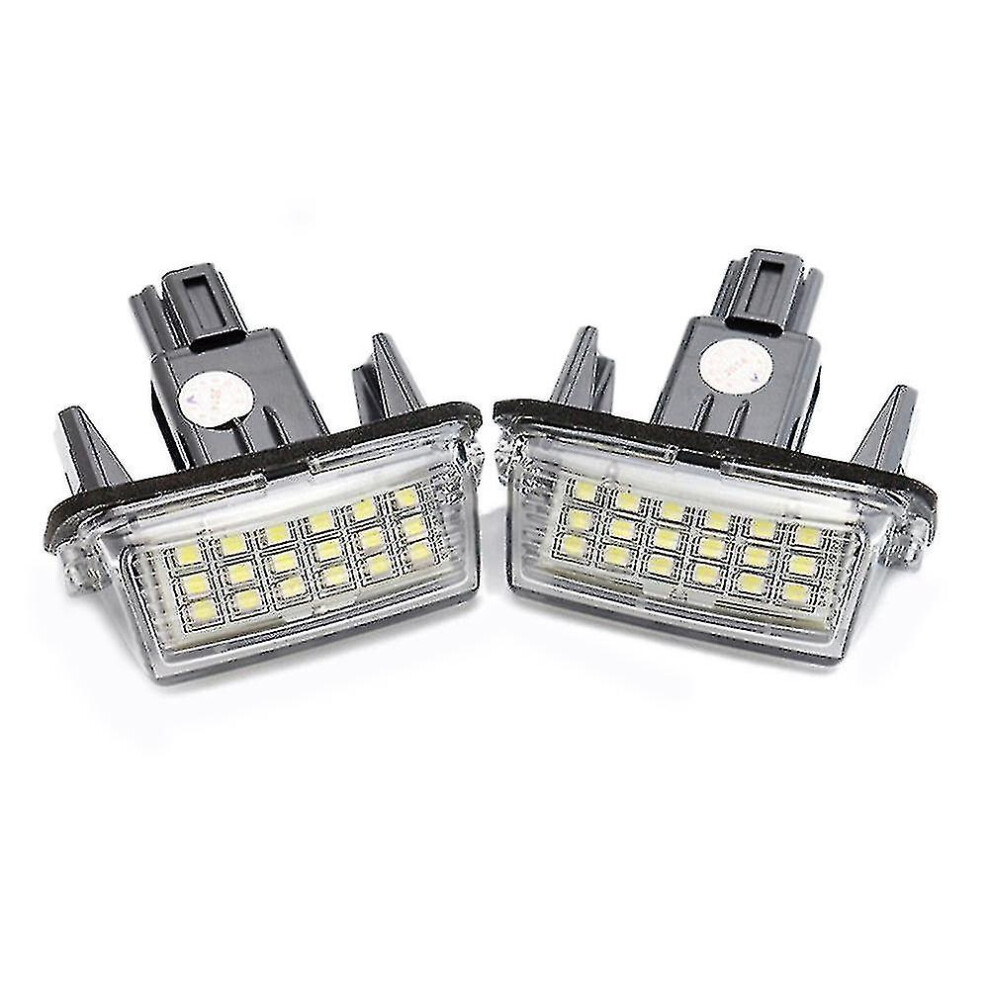 2 Pcs/Set 18 Led Car Number Plate Light Bulb Lamp For Toyota Camry Yaris Corolla-Yky-image