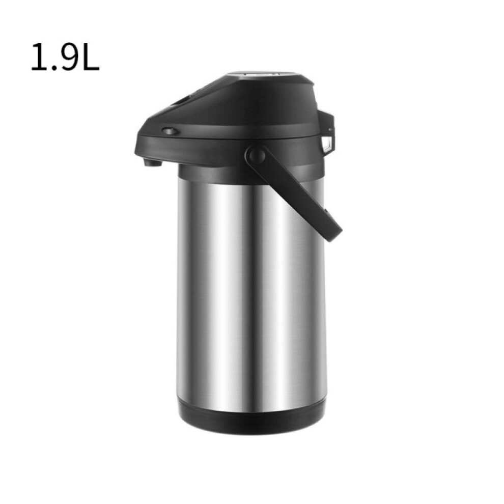 (as shown, 1.9 L) Airpot Hot & Cold Drink Dispenser, Coffee Dispenser, Stainless Steel Thermos Urn