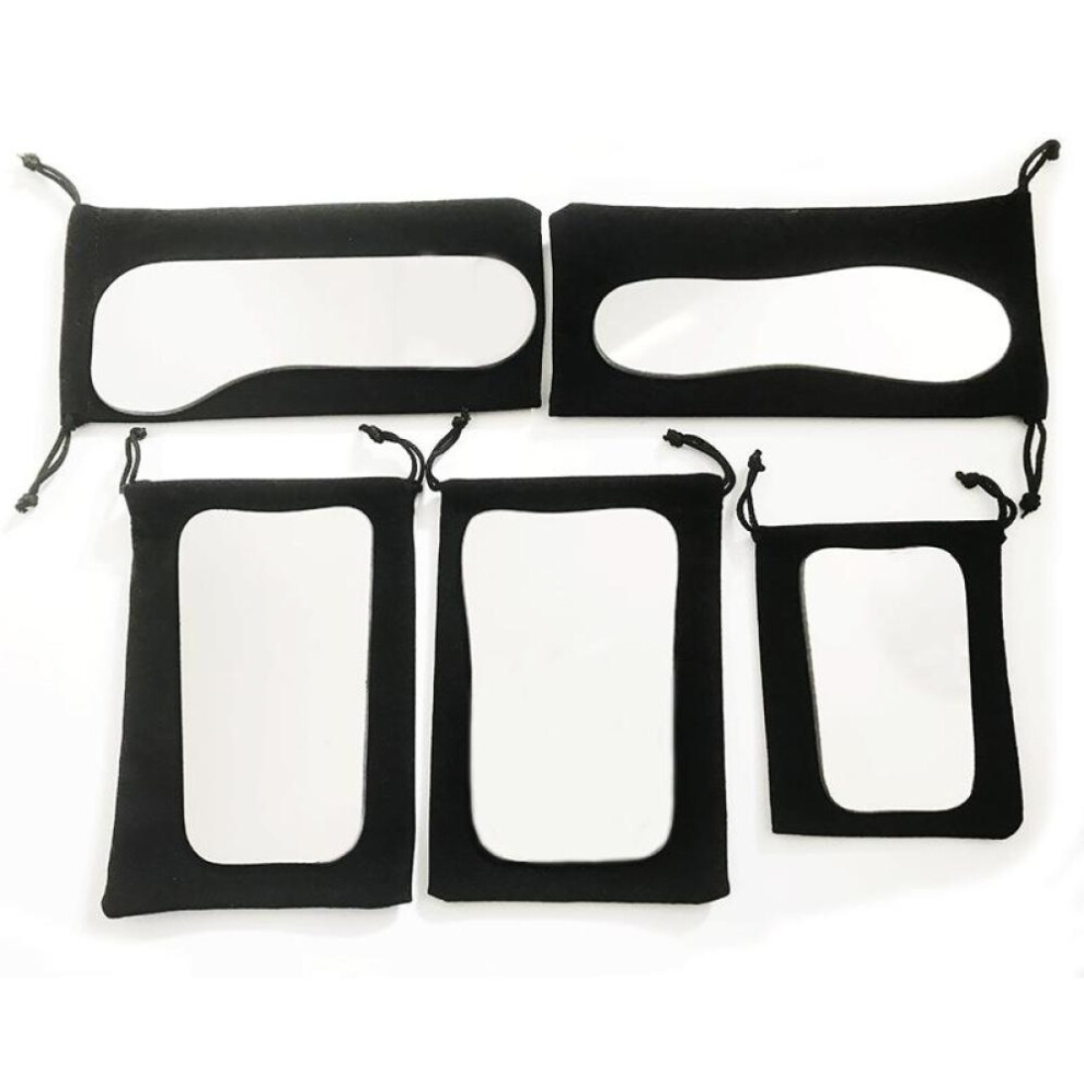 Dental Double Sided Mirrors With Cloth Velvet Bag Orthodontic Dental Photography Reflector Glass Intra Oral Mirror