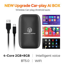 New Mini Android Ai Box Wired To Wireless Carplay Adapter Android Auto For Universal Car Support Netflix Youtube Sd Card Bt Play