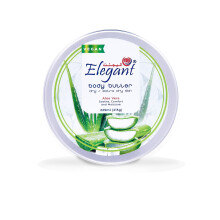 Elegant Aloe Vera Body Butter, Improves skin texture, leaving it soft and smooth. 225ML