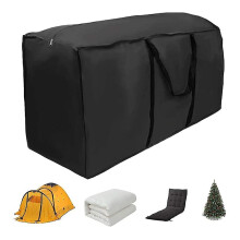 Patio Cushion Storage Bag Large Oxford Fabric Outdoor Cushion Bag Waterproof Resistant Outdoor Zippered Storage Bags For Furniture Cushions 173x51x76c