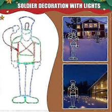 Christmas Outdoor Decoration Light Soldier Nutcracker Led Rope Silhouette