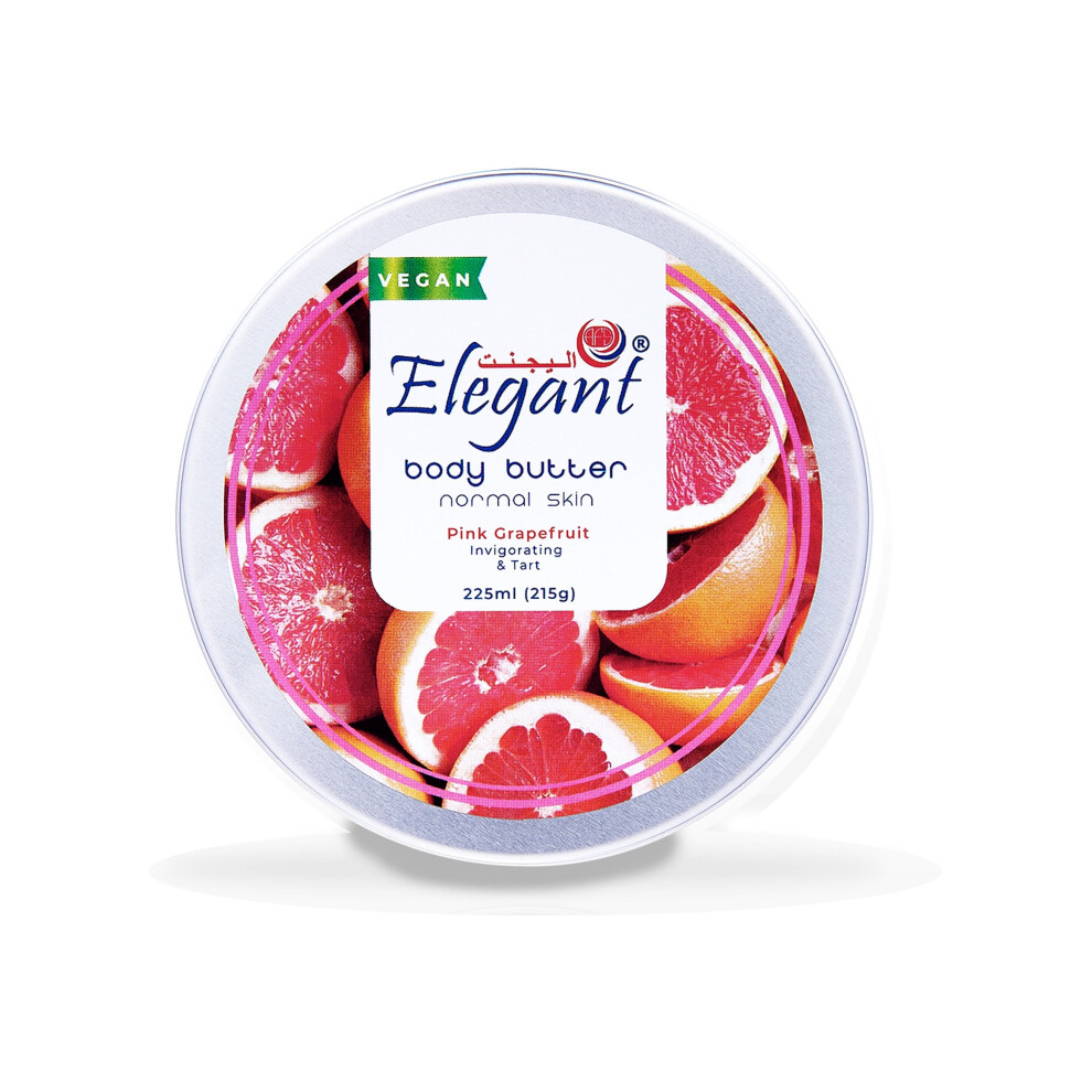 Pink Elegant Grapefruit Body Butter, Provides Intense Hydration And Nourishment For Dry Skin 225Ml