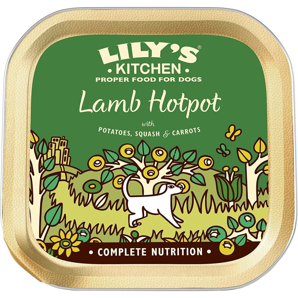 Lily's Kitchen Lamb Hotpot - Complete Natural Adult Dog Food Wet (10 X 150G Trays) Grain
