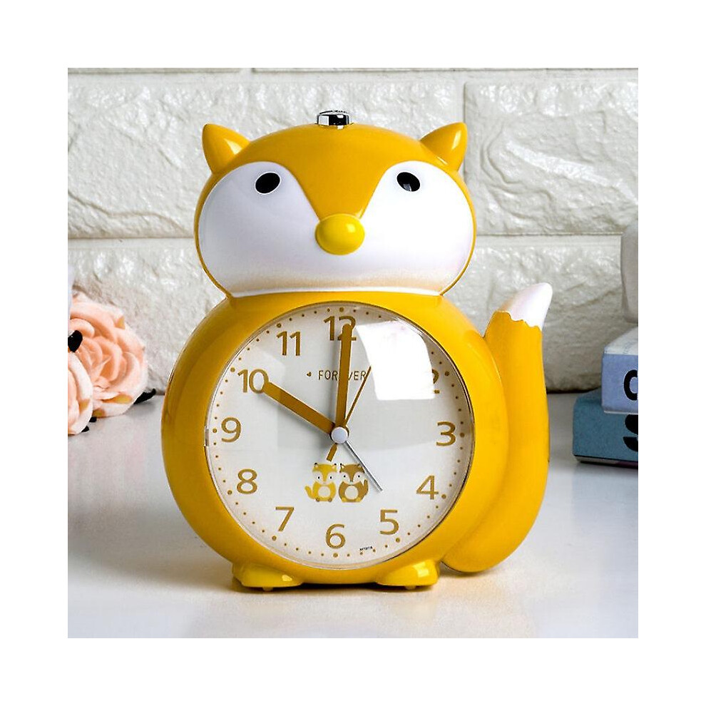 Wabjtam Lovely Fox Alarm Clock Luminous Night Light Alarm Clock Mute Alarm Clock