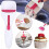Cake Batter Distribution Scoop, One-Touch Sliding Button Batter Spoon, Kitchen Batter Dispenser DIY Cupcake Baking Tool 1