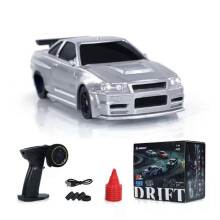 1:43 Ready to Run Drift Race Car Radio Control Toy Car 4WD Tyres Traffic Cones js