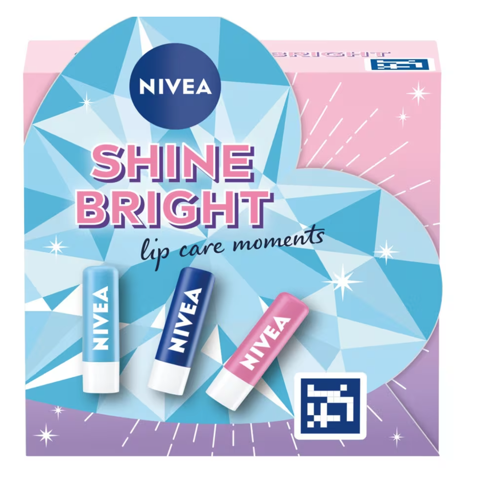 Nivea Shine Lip Care Gift Set 3 X 4.8G