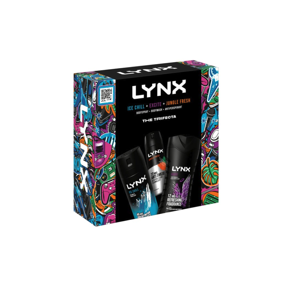 Lynx Body Spray Trio Gift Set - The Trifecta Excite+Ice Chill+Jungle