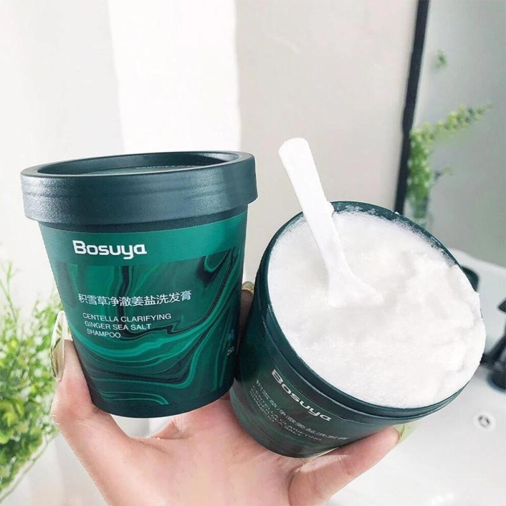 (green) New Centella Asiatica Ginger Salt Shampoo Itching Scalp Scrub Nourishing Scalp Hair Care Smooth Hair Shampoo