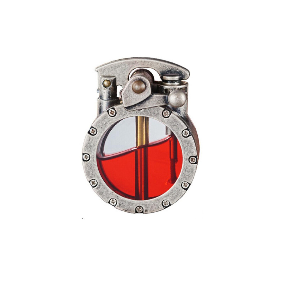 (silvery) Kerosene Lighter Retro Lighter For Men Dad Husband Christmas Gift Vintage Lighter  Kerosene Lighter (no Fuel)
