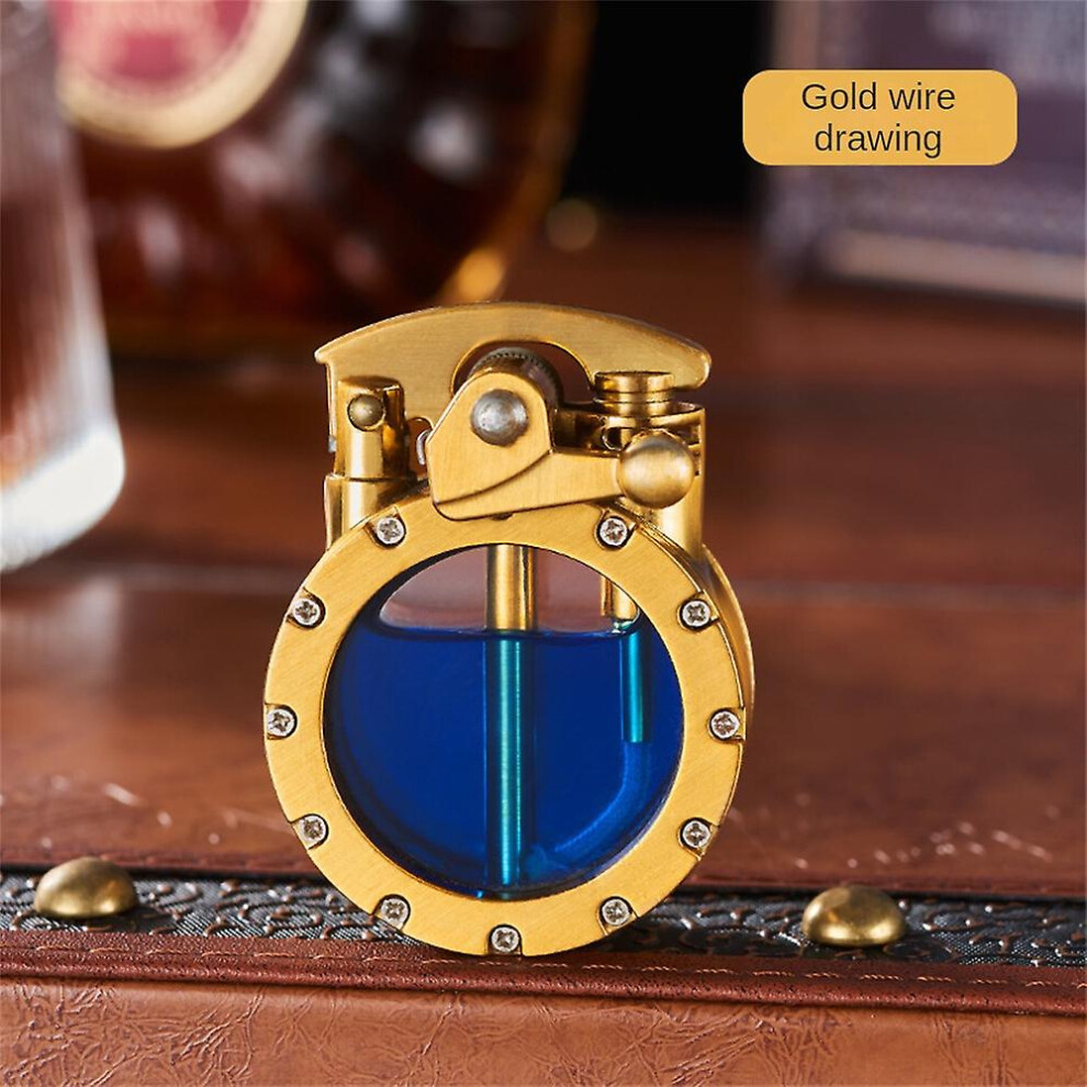 Golden ( Color) Kerosene Lighter Retro Lighter For Men Dad Husband Christmas Gift Vintage Lighter Kerosene Lighter (No Fuel)