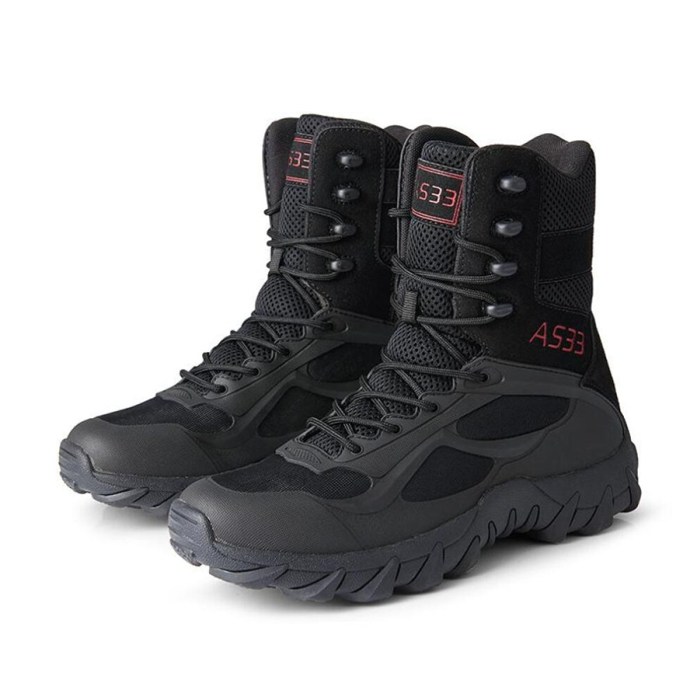 (black, 43) Tuinanle Quality Boots For Men Desert Boots Ankle Shoes Non-slip Outdoor Sport Hiking Treking Waterproof Shoes