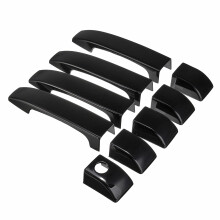 Neue 9-teiliges glänzend schwarzes Türgriffabdeckungs-Trim für Land Rover Range Vogue L322 2002–2012