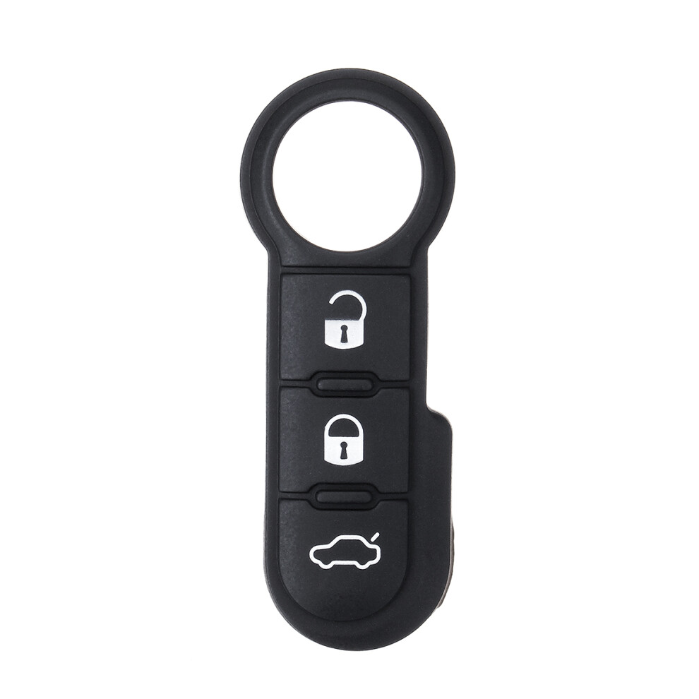 Car Fob Remote Key Case 3 Button Rubber Pad For Fiat 500 Panda Abarth Punto 190268075398