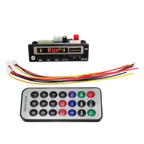 5pcs 5V Bluetooth 5.0 MP3 Audio Decoder Board Module Wireless Car USB MP3 Player TF Card Slot USB FM Remote Controller Decoding Board