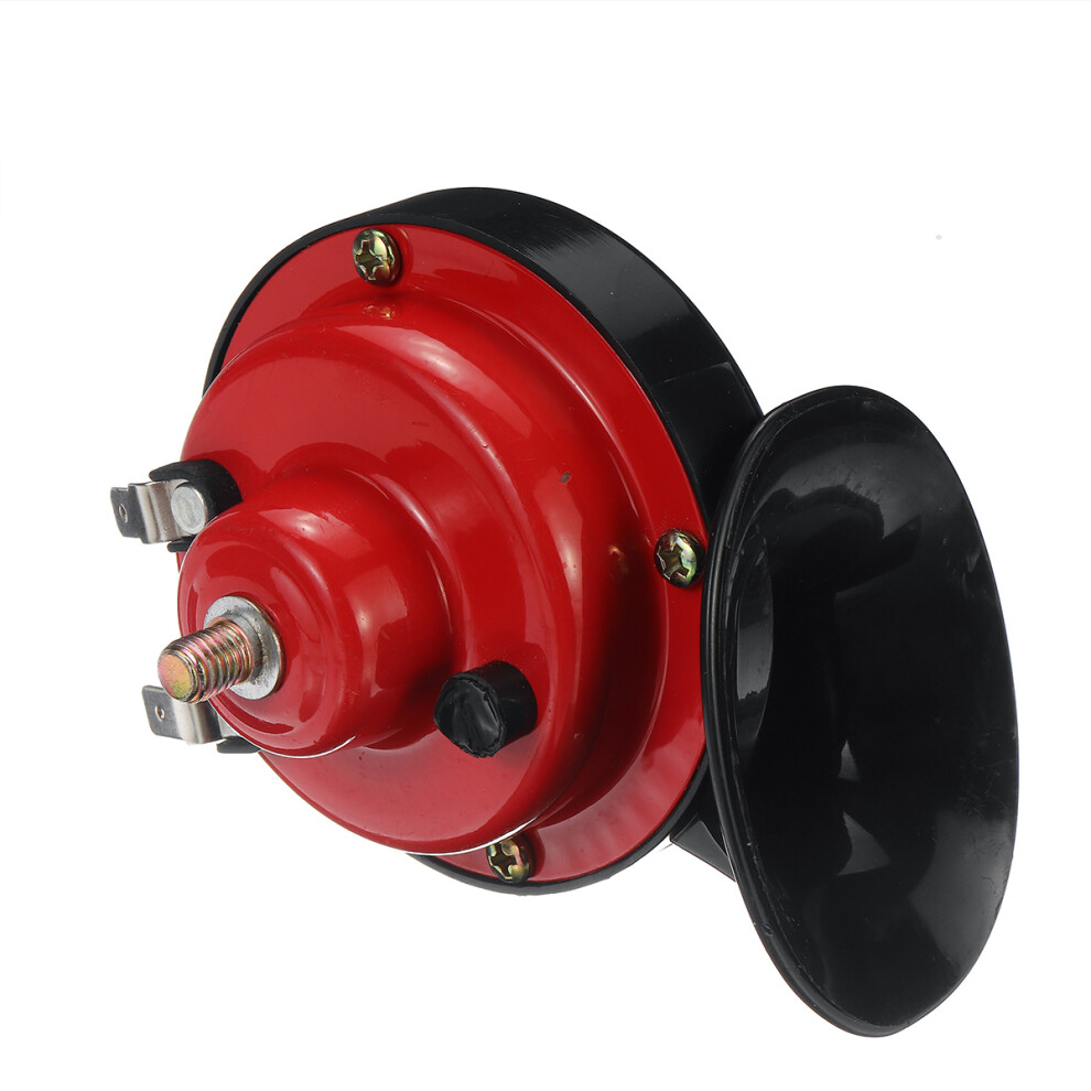 New 2Pcs 12V Loud Air Horn Waterproof High Low Dual Tone For Motorcycle Car Van Boat Siren Twin Lorry Red/Black 762179059387