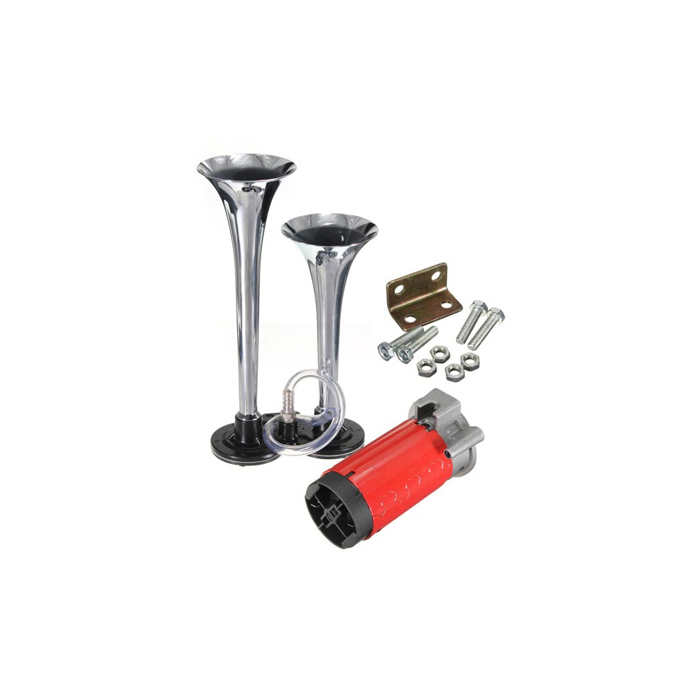 New Chrome Air Horn Trumper For Truck Mega Train 12V 135Db Super Loud 762179082576