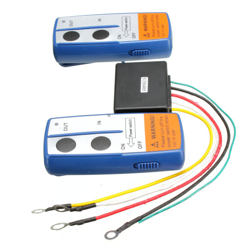 New 12V 100ft Wireless Winch Remote Controller Recovery Crane Twin Han 2