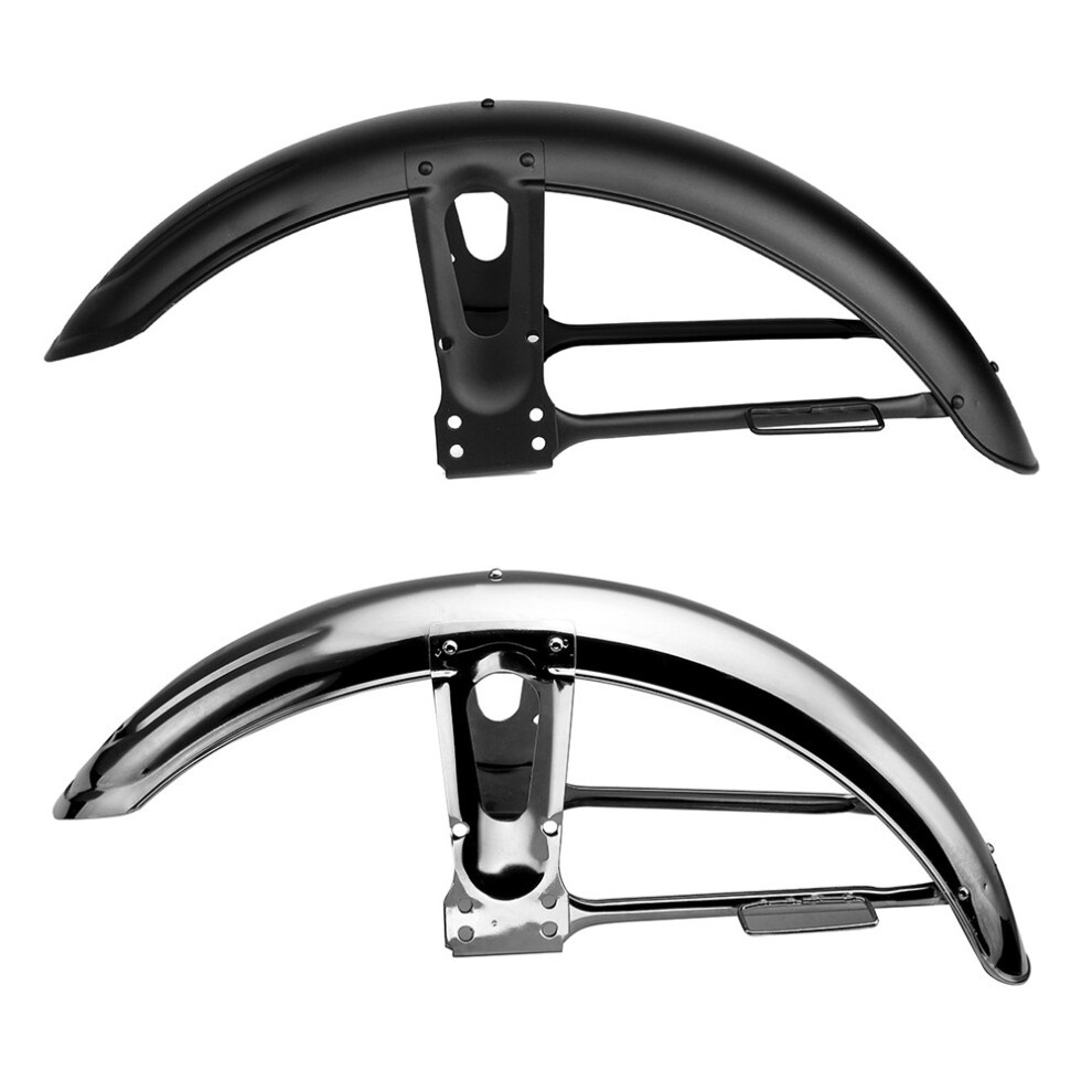 New Matte Chrome Motorcycle Front Sand Splash Mudguard Fender For Honda Cg125 Black 762179068754