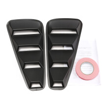 Neue 1 Paar 1/4 Viertel ABS Seitenfenster-Schutzlufteinlässe Abdeckung Belüftung Schwarz für 05–2014 Mustang