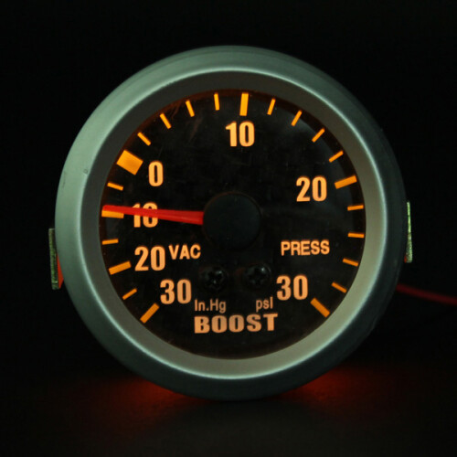 Nieuwe Koolstofvezel Face Mechanische Boost VacuüMmeter Autometer 2"