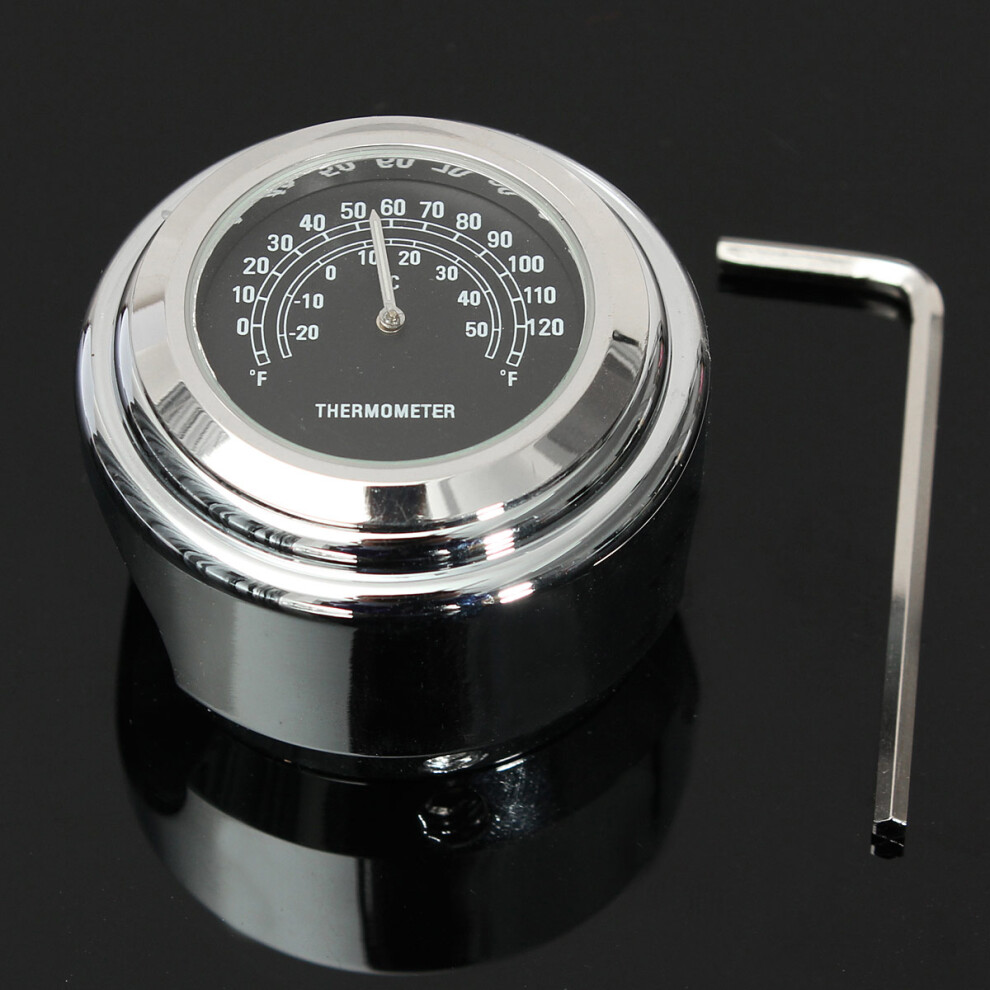 7/8In Waterproof Motorcycle Handlebar Mount Thermometer 762179036340