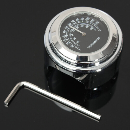 7/8In Waterproof Motorcycle Handlebar Mount Thermometer 1