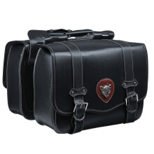 PU - Leder Motorrad universelle Satteltaschen Fahrer Motorrad Panniers Gepäckpaar Schwarz