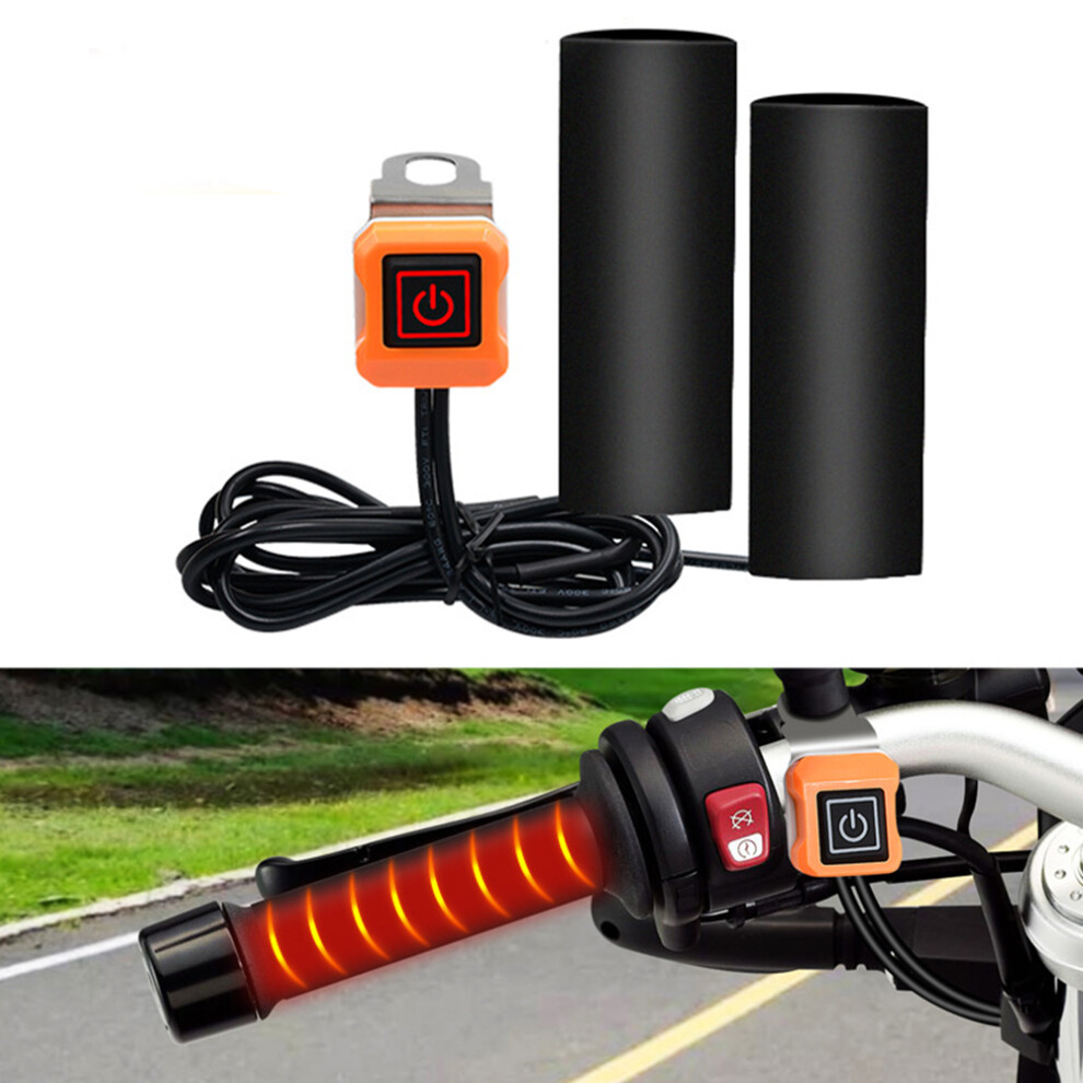 Three-Speed Temperature Warm Control Motorcycle Heated Grips Handlebar Intelligent Electric Heated Hand Grips 762179055297