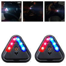 Neue 2er-Pack DUHAN Warn-LED-Lampen hohe Helligkeit 2 Modi Sicherheitsblitz/intensives Blitzen USB-Ladegerät wiederaufladbar wasserdicht für allg