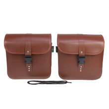 Motorrad - Satteltaschen Taschen Seitenstauraum Gabel Werkzeugtasche Universal Braun