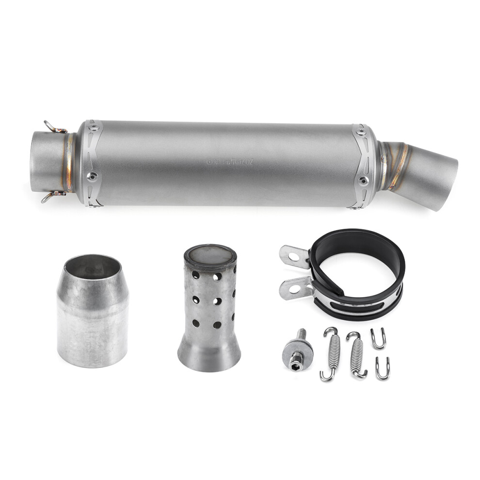 New Inlet 36-51Mm Motorcycle Exhaust Tail Tip Pipe Muffler Stainless Steel Modified Universal Titanium 762179091288
