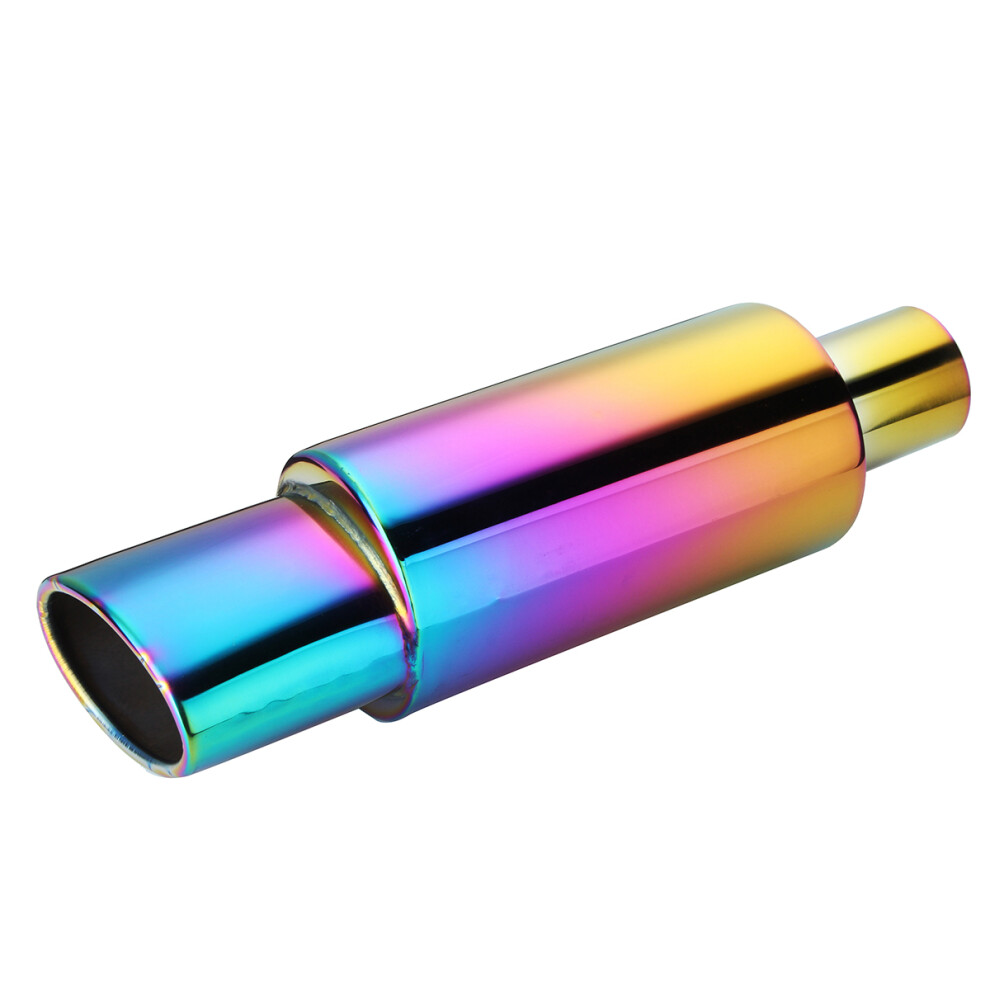 New 55Mm Stainless Steel Exhaust Pipe Racing Muffler Tip Universal 762179091592