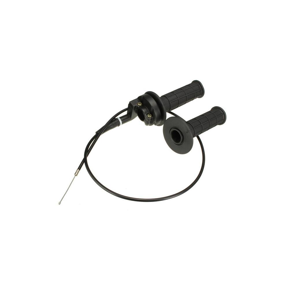 7/8Inch 22Mm Throttle Hand Grips Twist With Cable Atv Quad Pit Dirt Bike 50Cc To190cc Black 762179054771
