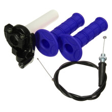 Neue 22 mm Gasgriffe Dreh mit Kabel Schnellaktion für 140cc 150cc Pit Dirt Bike Blau