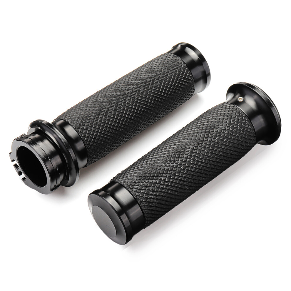 New 1 Inch 25Mm Handle Bar Handlebar Hand Grip For Harley Davidson Touring Sportster Xl883 Xl1200 Motorcycle Black 762179066071