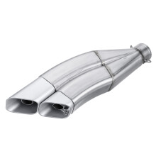 38 - 51 mm Motorrad Mittelverbindungsrohr Auspuff Schalldämpfer System Universal für Kawasaki Ninja400
