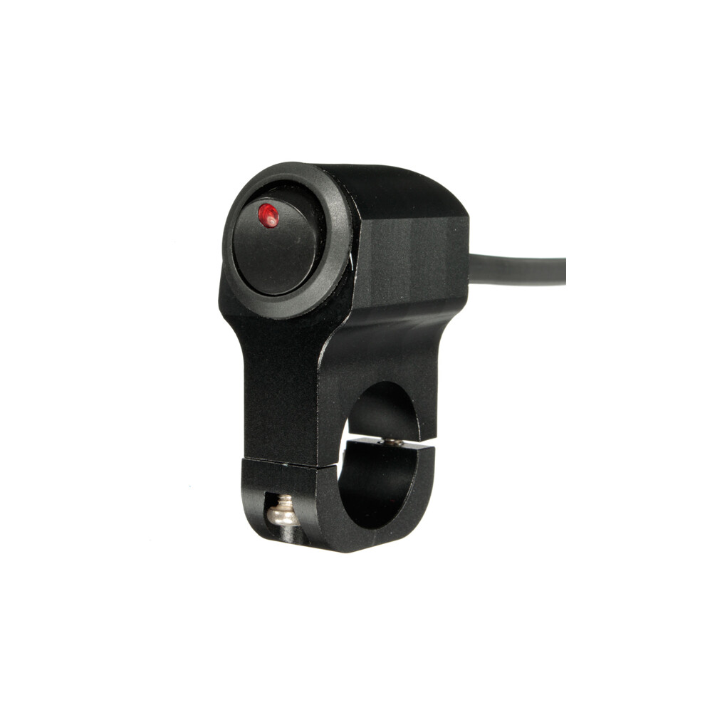 12V 10A Motorcycle Handbar Grip Switch On/Off Aluminum Alloy With Indicator Light 762179047261
