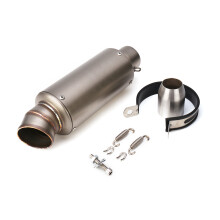 38 - 51 mm Auspuff Schalldämpfer Rohrende Edelstahl für 125cc - 600cc Motorrad Universal