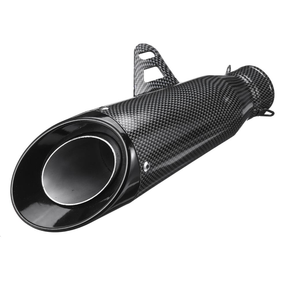 New 38-51Mm Motorcycle Exhaust Muffler Pipe System Carbon Color Slip Universal 762179092544