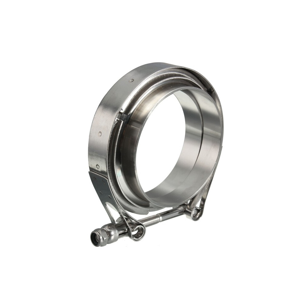 New 3.5 Inch V-Band Clamp With Flanges Turbo Exhaust Intercooler Down Pipe Stainless 89Mm 762179080886