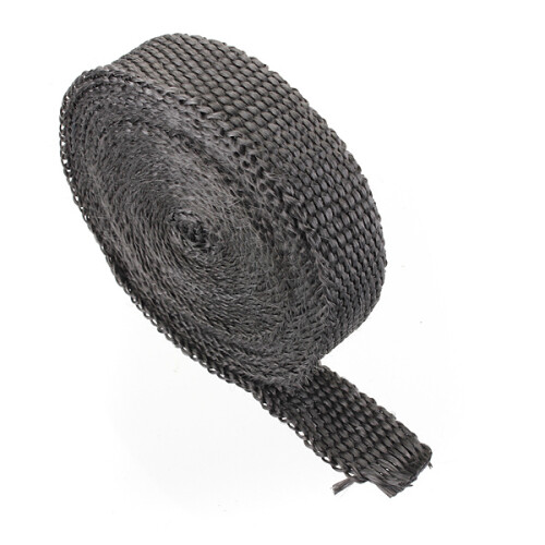 2.5cm X 4.5m Black Exhaust Manifold Header Down Pipe Heat Wrap 1