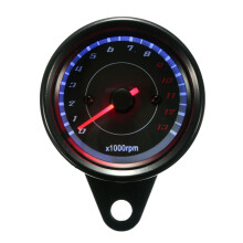 Nieuwe 12V 13000RPM Motorfiets Rood+Blauw LED Toerenteller Snelheidsmeter Gauge Universeel