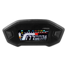 Nuevo odómetro digital LCD de 12 V velocímetro tacómetro medidor de temperatura de agua de la motocicleta medidor de aceite universal
